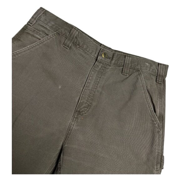 CARHARTT Designer Casual Work Denim Chino Summer Shorts Mens 34" Waist - Picture 4 of 5